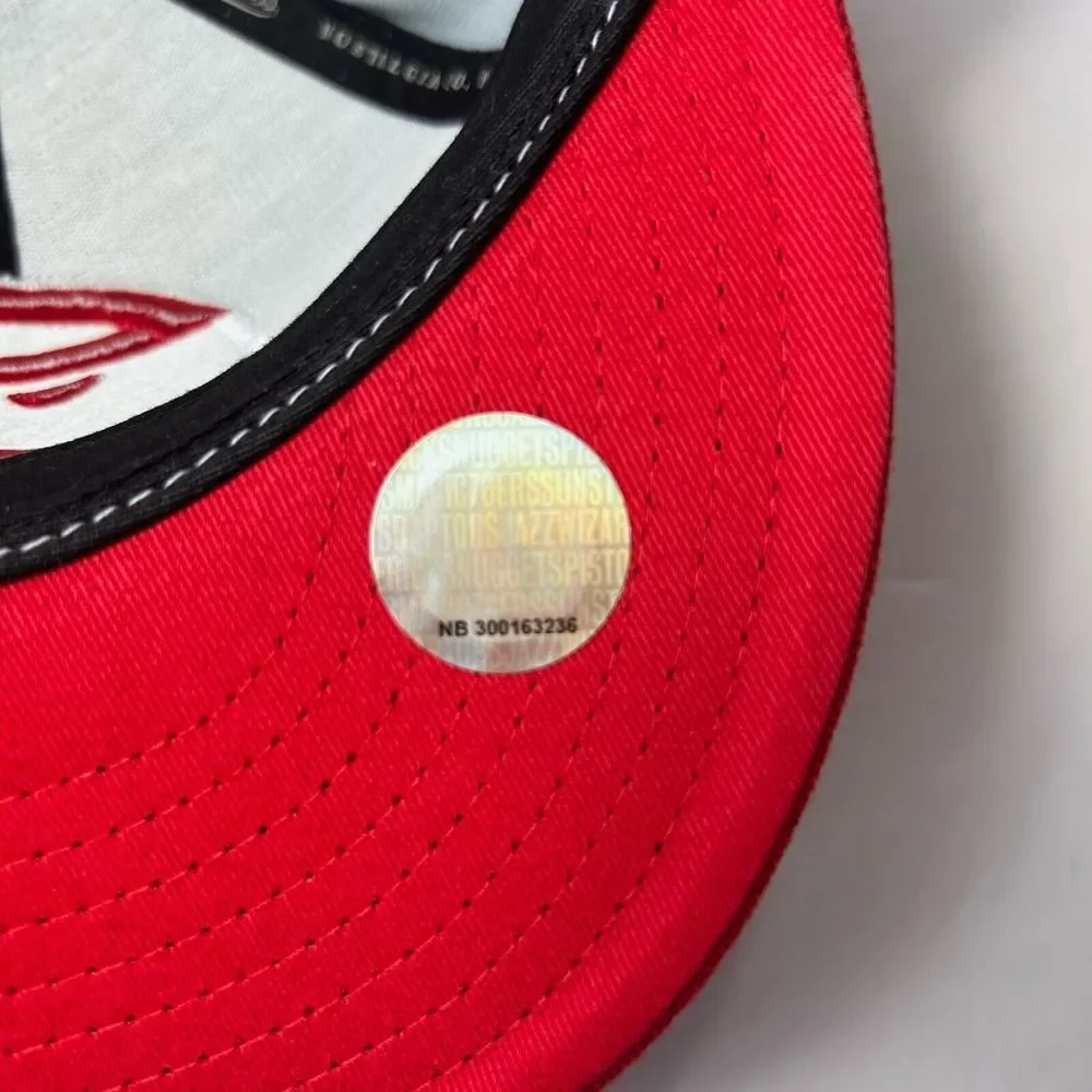 Atlanta Hawks Mitchell & Ness Cap Hat 7‎ 1/2 Gray Red Wool Hardwood Classics